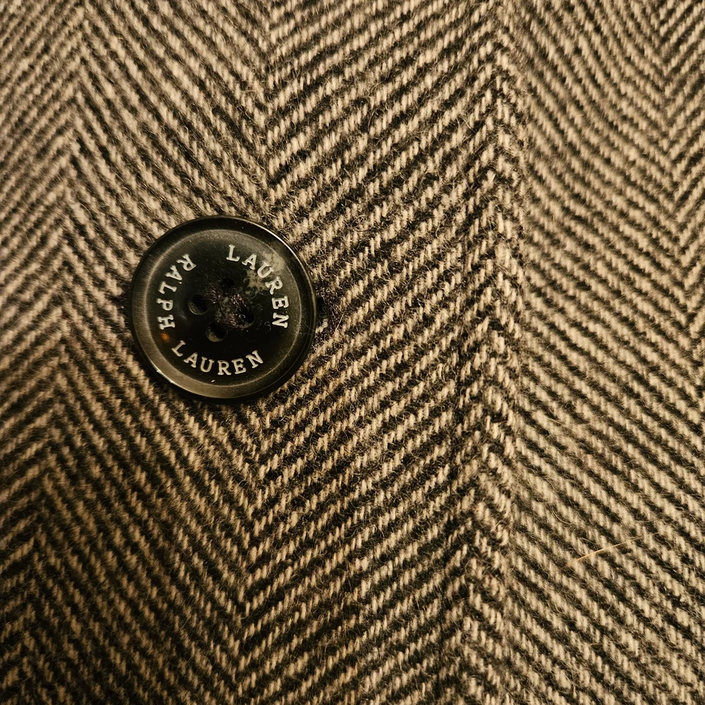 Ralph Lauren Black Label Gray Wool-Blend Stand Collar Pea Coat - Picture 4 of 7